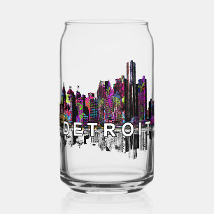 Verre Canette Détroit en graffiti avec monogramme