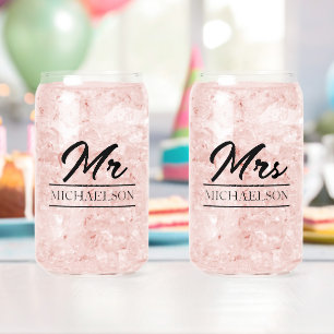 Verre Canette Deux Mariages