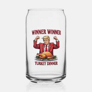 Verre Canette Dîner de dinde gagnant gagnant Trump Thanksgiving