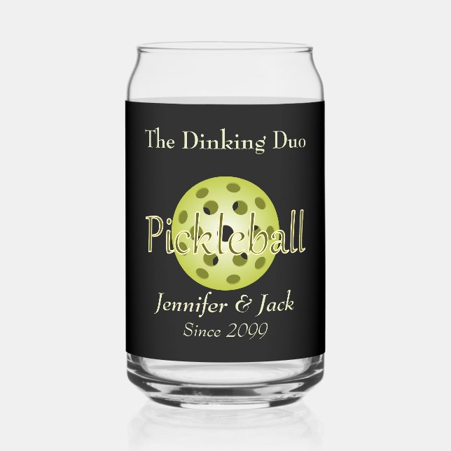 Verre Canette Dinking Duo ou Dude Pickleball Ball Beer (Recto)