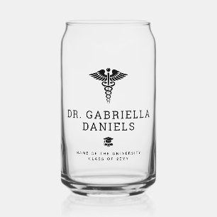 Verre Canette Diplôme de docteur de l'école de médecine moderne