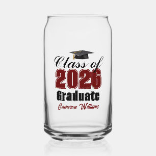 Verre Canette Diplômé de la promotion 2026 Marron Noir Personnal