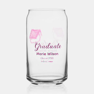Verre Canette diplômé parties scintillant rose bouchon ajouter n