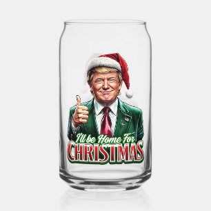 Verre Canette Donald Trump Noël Le chapeau du Père Noël monte