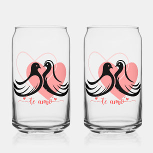 Verre Canette Dove love Drinkware Set