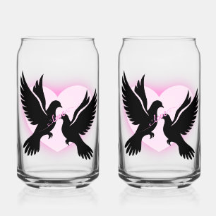 Verre Canette Dove love Drinkware Set