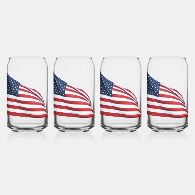 Verre Canette Drapeau américain 2412 (Gauche)