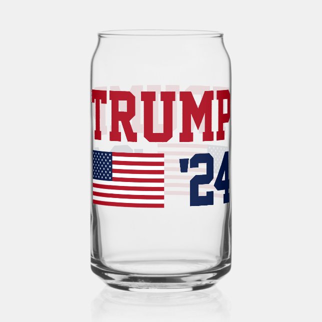 Verre Canette Drapeau américain Donald Trump 2024 (Recto)