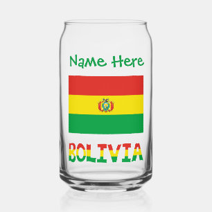 Verre Canette Drapeau bolivien Bolivie Vert Nom Personnalisé 