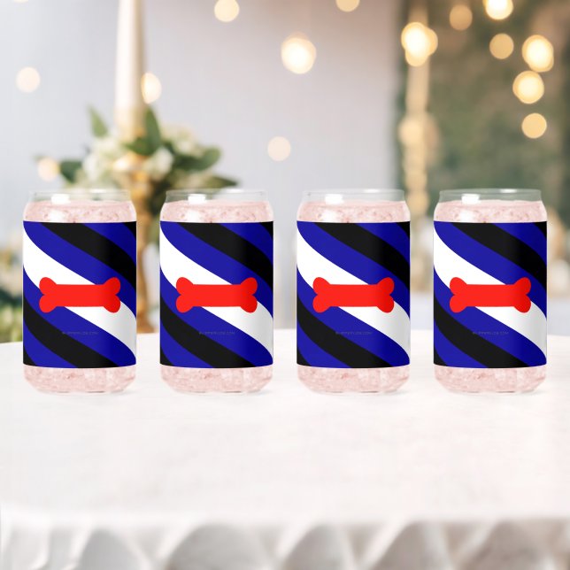 Verre Canette Drapeau de fierté de jeu de chiots de SlipperyJoe  (Insitu (Mariage))