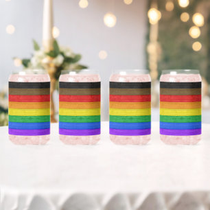 Verre Canette Drapeau de fierté gay inclusif de SlipperyJoe text