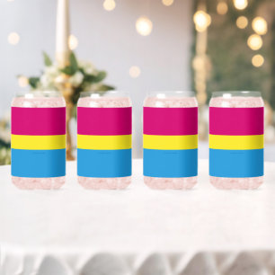 Verre Canette drapeau de fierté pansexuelle SlipperyJoe rose amb