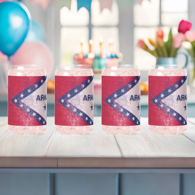 Verre Canette Drapeau de l'Arkansas (Insitu (Baby Shower))
