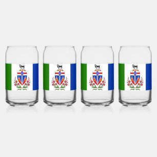 Verre Canette Drapeau du Yukon