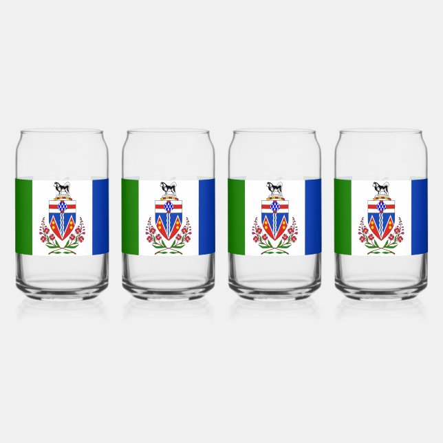 Verre Canette Drapeau du Yukon (Dos)