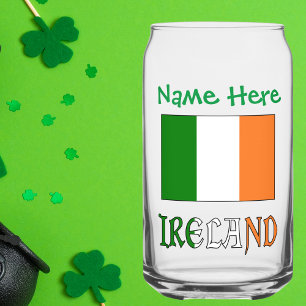 Verre Canette Drapeau personnalisé de l'Irlande Patrimoine