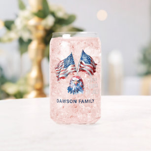 Verre Canette Drapeaux 4 juillet Aigle Personnalisé