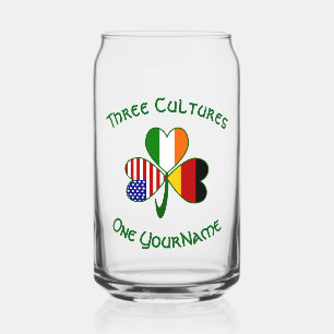 Verre Canette Drapeaux Allemagne Irlande États-Unis Trèfle Perso