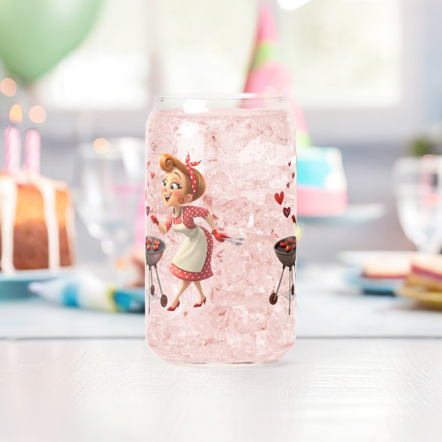 Verre Canette Drinkware Set Cooking Love Red Hearts  (Insitu (Anniversaire))