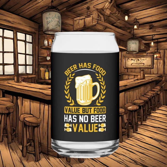 Verre Canette Drôle bière alimentation valeur mot art (Créateur téléchargé)