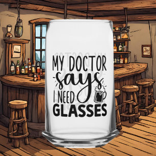 Verre Canette Drôle Docteur lunettes art mot