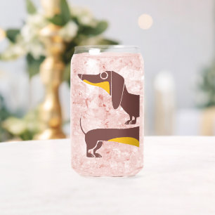 Verre Canette Drôle mignon dachshund pour parent chien long
