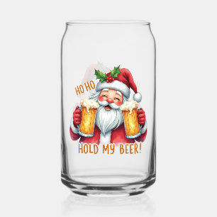Verre Canette Drôle Noël Père Noël organise une fête de bière