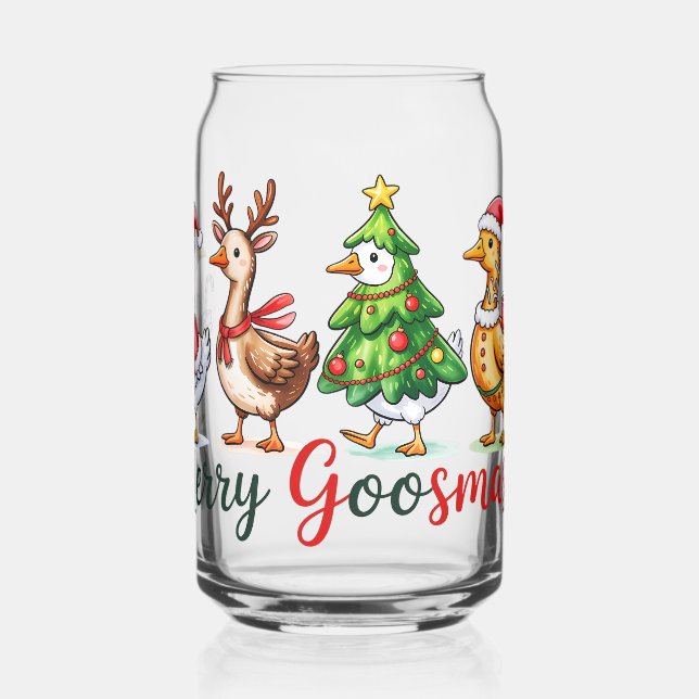 Verre Canette Drôle Noël Silly Goose (Gauche)
