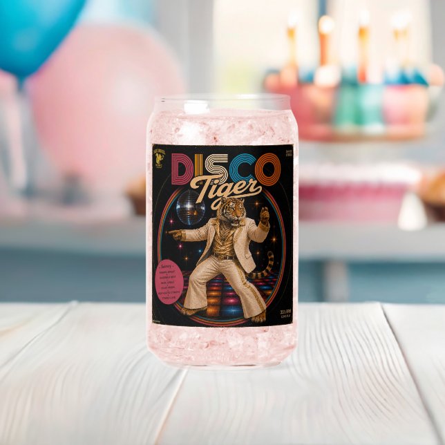 Verre Canette Duo de Tigres Disco (Insitu (Baby Shower))