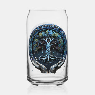 Verre Canette Eau et Sagesse : L'arbre celtique mystique de la v
