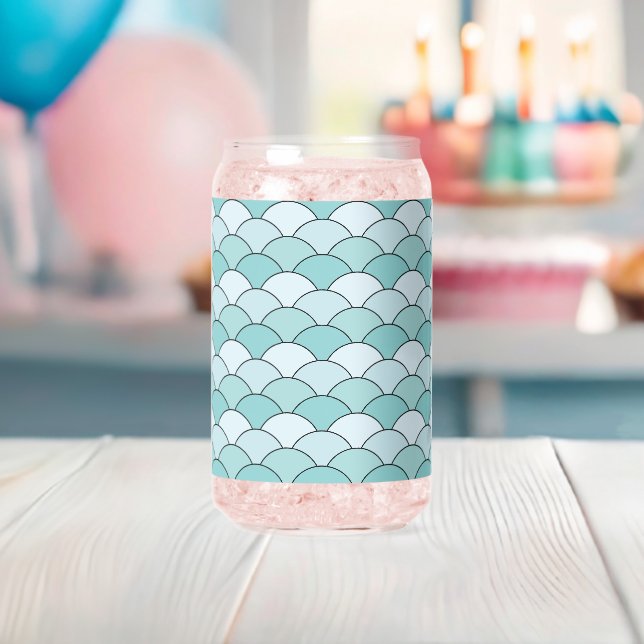 Verre Canette Écailles de dragon, éventails, vagues, Seigaiha, b (Insitu (Baby Shower))