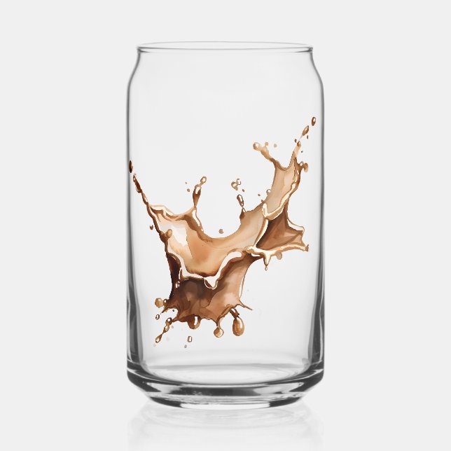 Verre Canette Éclaboussure de café (Recto)