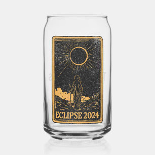 Verre Canette Éclipse solaire totale USA 8 avril 2024 Céleste