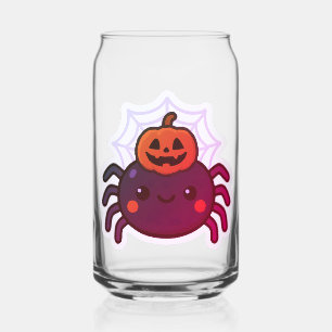 Verre Canette Éffrayante mignonne Kawaii Araignée d'Halloween