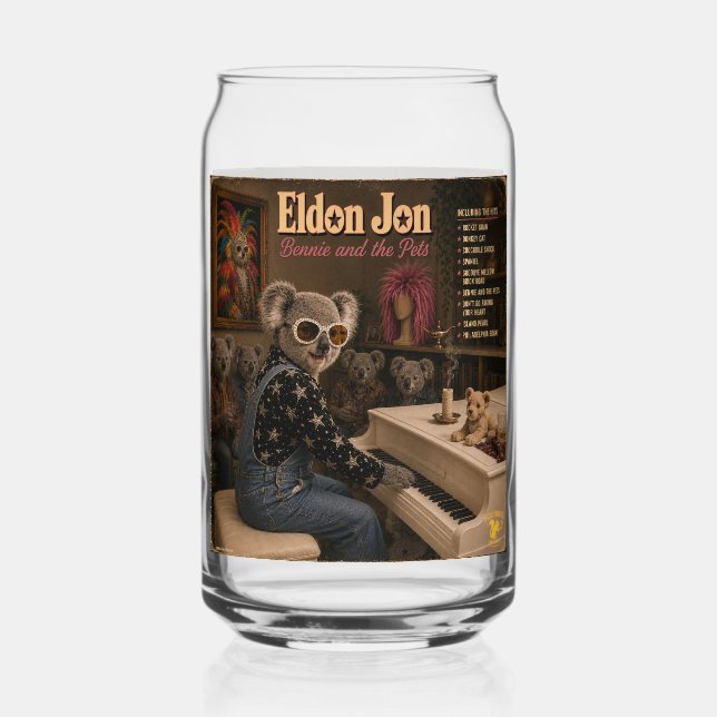 Verre Canette Eldon John : une parodie (Recto)