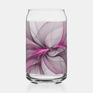 Verre Canette Élégant Chaos Moderne Art Fractal Abstrait Rose
