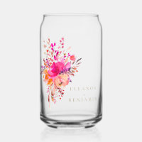 Elégant Chic Rose Aquarelle Mariage Floral Personn