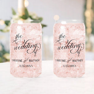 Verre Canette Élégante calligraphie le jour du mariage
