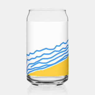 Verre Canette Élégante vague moderne de Blue Beach