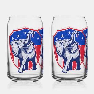 Verre Canette Eléphant républicain