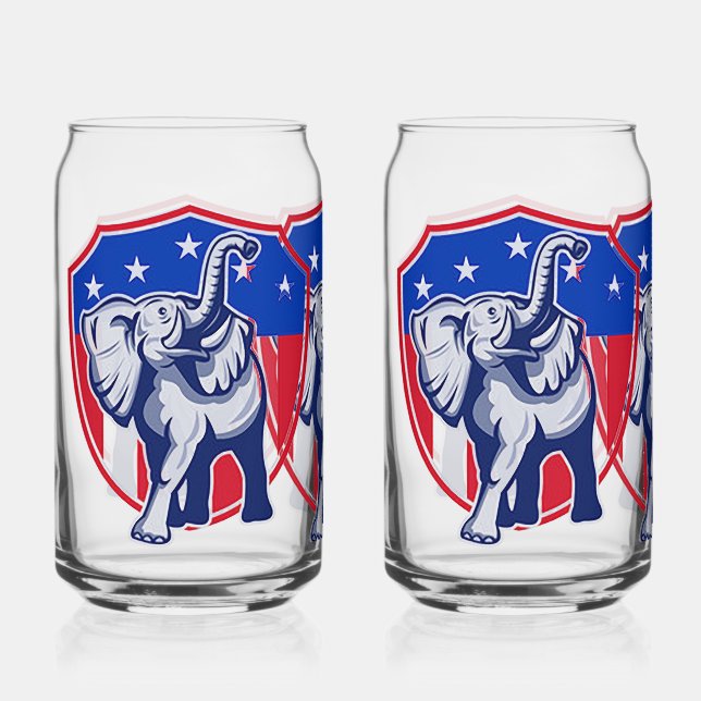 Verre Canette Eléphant républicain (Recto)