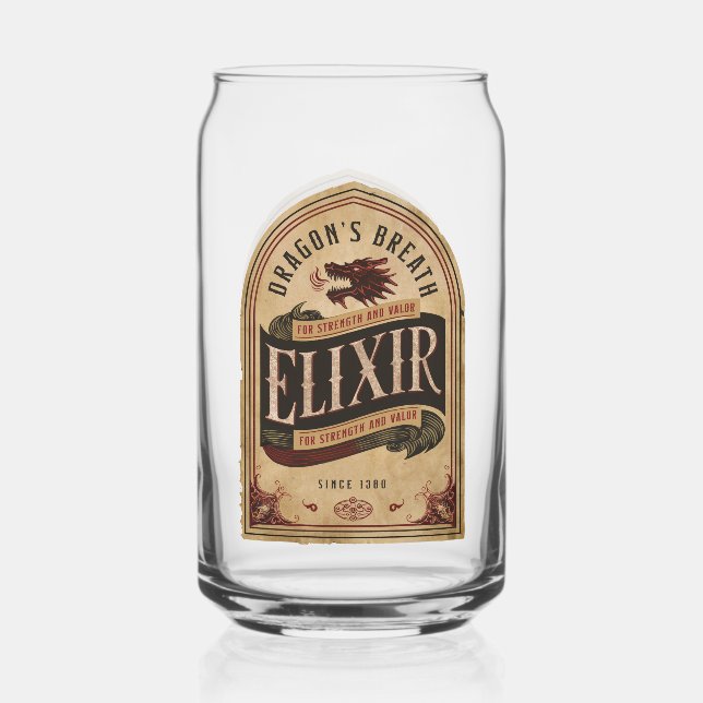 Verre Canette Elixir Dragon's Breath Halloween Party Vintage (Recto)