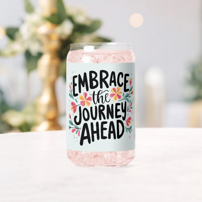 Verre Canette Embrassez le voyage à l'avant-garde de la typograp (Insitu (Mariage))