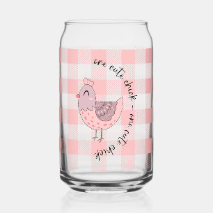Verre Canette En vichy mignonette à la pêche au poulet