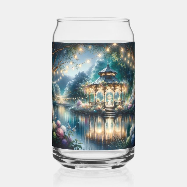 Verre Canette Enchanted Garden Gazebo Twilight Reflection (Recto)