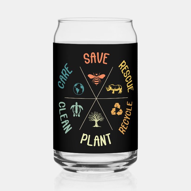 Verre Canette Enregistrer les abeilles Secourir les animaux Recy (Verso)