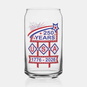 Verre Canette Enseigne à Marquee Rétro USA 250e Anniversaire 177