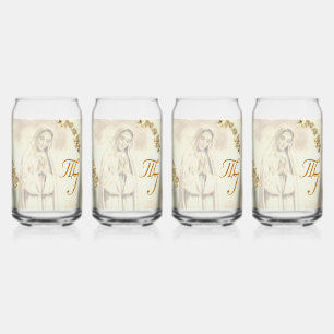 Verre Canette Ensemble de boissons élégant à monogramme Vierge M