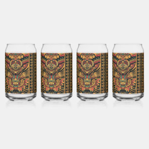 Verre Canette Ensemble de Drinkware Enchanted Blue "Aztec Dream"