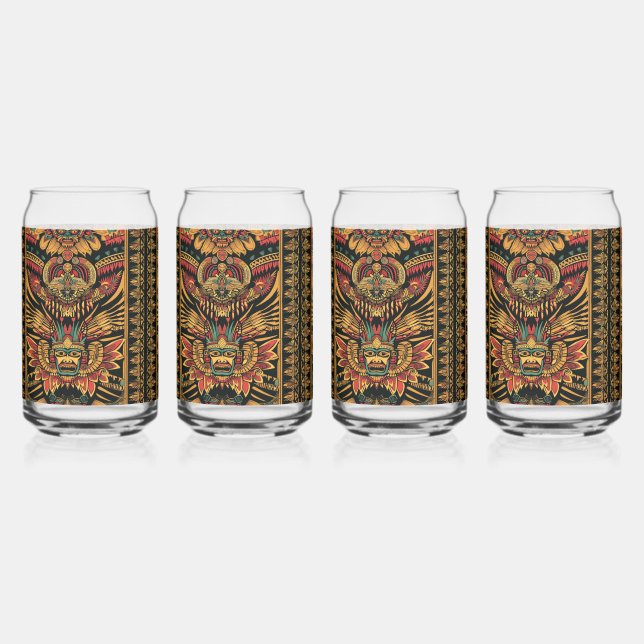 Verre Canette Ensemble de Drinkware Enchanted Blue "Aztec Dream" (Recto)